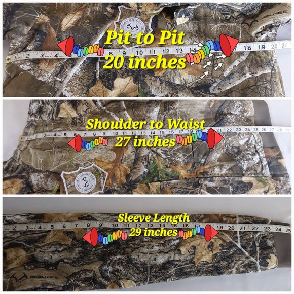 'MEG.OUTDOORS' HUNT-GEAR INSULATED HOODIE CAMO COAT 'REALTREE EDGE' FULL-ZIP - Picture 9 of 16